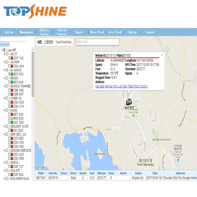 Безопасность GPS автомобиля прибора мотоцикла Topshine отслеживая с системой мониторинга топлива