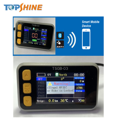 Удаленный отслежыватель Ebike GPS с красочной системой похищения Bluetooth RFID дисплея LCD анти-